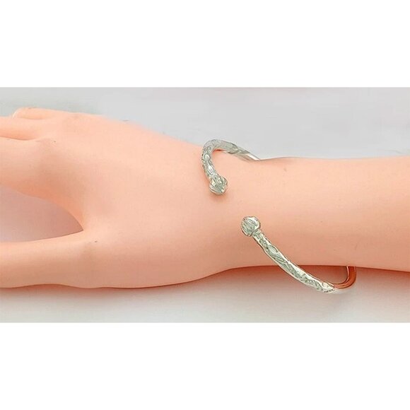 Solid Bangle .925 Sterling Silver - Picture 2 of 4